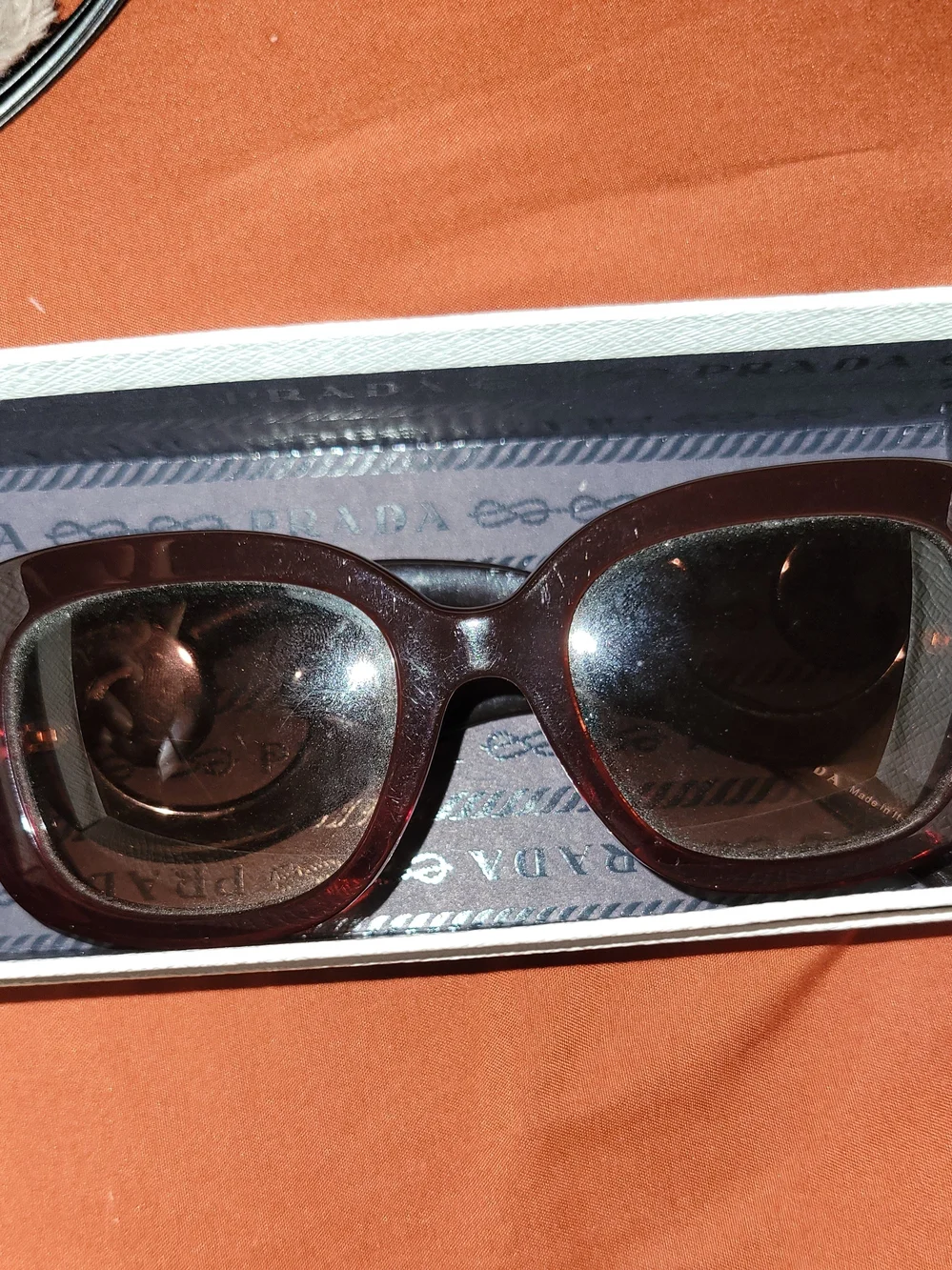 Prada Women’s Dark Brown Oversized Square Sunglasses